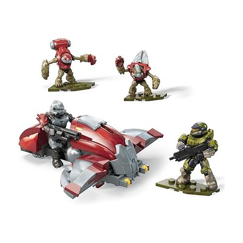  Mega Construx Halo Hijacked Ghost Vehicle Halo Infinite Construction Set, Building Toys for Kids