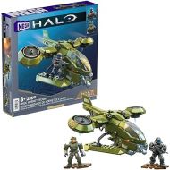 MEGA Halo Toys Vehicle Building Set for Kids, UNSC Hornet Recon Aircraft with 291 Pieces, 2 Micro Action Figures and Accessories, Gift Ideas