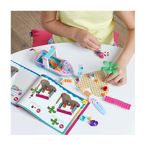  MEGA Barbie Color Reveal Building Toy Playset, Dolphin Exploration with 121 Pieces, 15 Surprises and Accessories, Kids Age 5+ Years