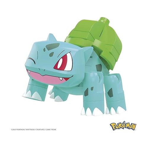  Mega Pokemon Action Figure Building Toys Set for Kids, Bulbasaur's Forest Fun with 82 Pieces, 1 Poseable Character, Age 9+ Years Gift Idea
