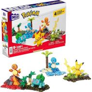 MEGA Pokemon Building Toys Set Kanto Region Team with 130 Pieces, 4 Poseable and Articulated Characters, 2 Inches Tall, for Kids