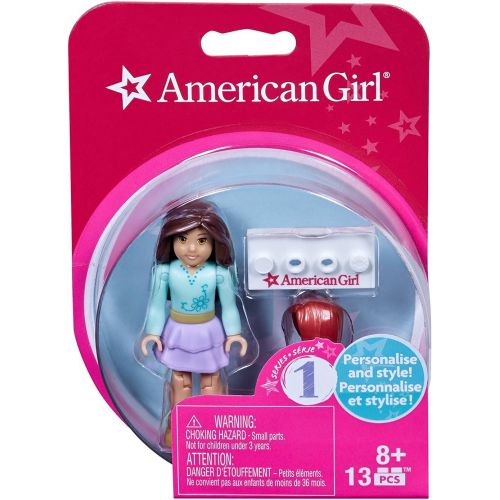 메가블럭 [아마존베스트]Mega Construx American Girl Series 1 -Blue Shirt & Purple Skirt Collectible Figure