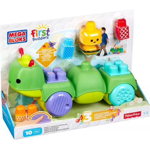 메가블럭 [아마존베스트]Mega Bloks First Builders Move n Groove Discoveries Caterpillar Building Set