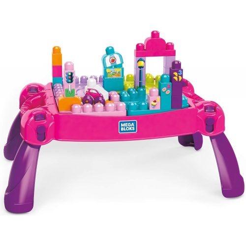 메가블럭 Mega Bloks Build ‘N Learn Table, Pink