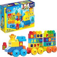 MEGA BLOKS Fisher-Price ABC Blocks Building Toy, ABC Musical Train with 50 Pieces, Music and Sounds for Toddlers, Gift Ideas for Kids