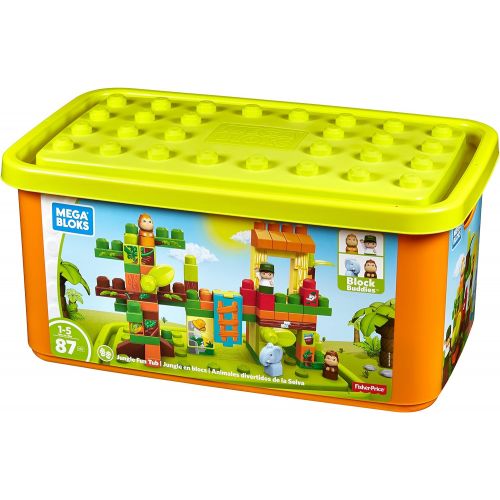 메가블럭 [아마존베스트]Mega Bloks Jungle Fun Tub 88 Pieces