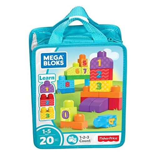 메가블럭 [아마존베스트]Mega Bloks 1-2-3 Count! Bag - Packaging Colors May Vary