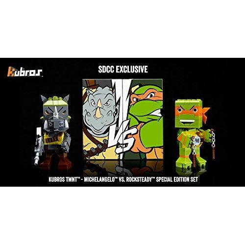 메가블럭 Mega Bloks SDCC 2016 Exclusive TMNT Kubros Michelangelo vs Rocksteady Special Edition