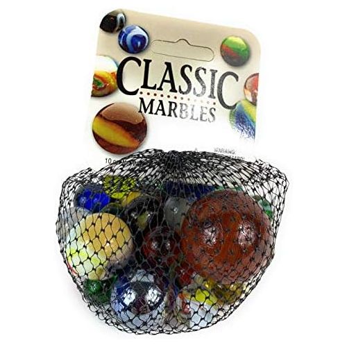  [아마존베스트]Mega Marbles Beginners Marbles Game - 24 Player Marbles - 1 Shooter Marble With Display Rings