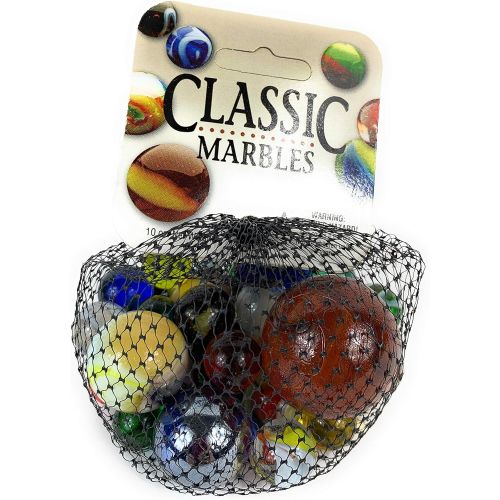  [아마존베스트]Mega Marbles Beginners Marbles Game - 24 Player Marbles - 1 Shooter Marble With Display Rings