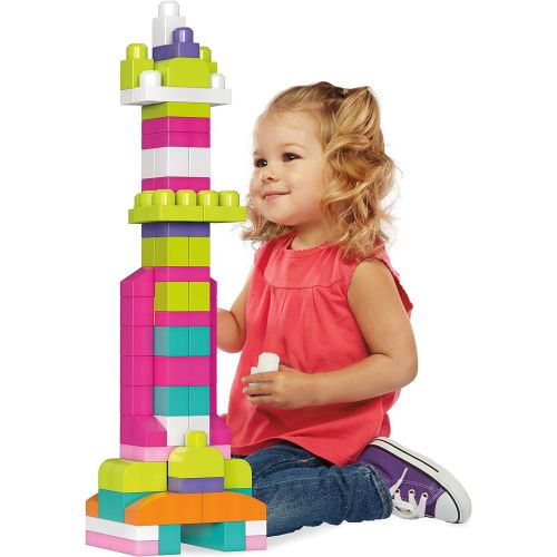  [아마존베스트]Mega Bloks Big Building Bag, Pink, 80 Piece