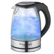 MEGACHEF MegaChef 1.7Lt. Glass and Stainless Steel Electric Tea Kettle