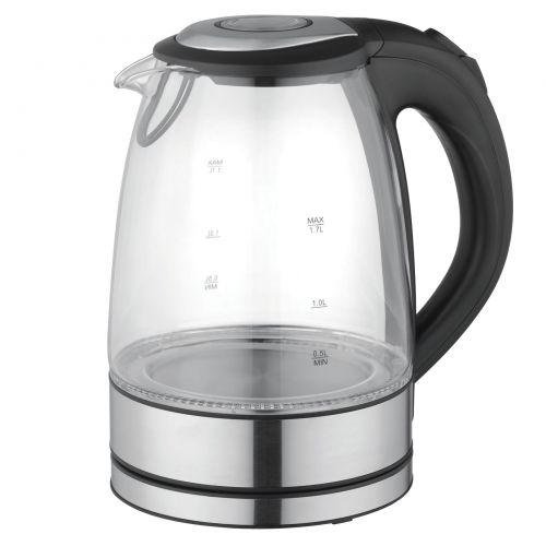  MEGACHEF MegaChef 1.7Lt. Glass and Stainless Steel Electric Tea Kettle