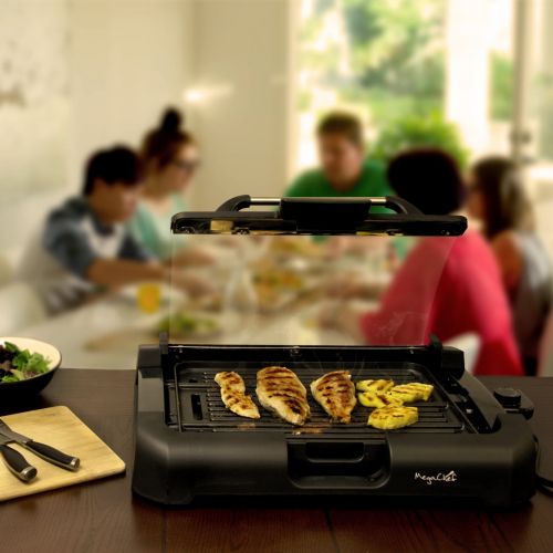  MEGACHEF Megachef Reversible Indoor Grill and Griddle with Removable Glass Lid