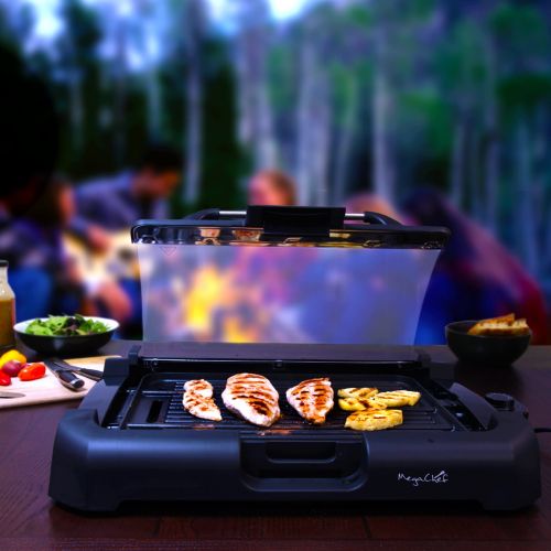  MEGACHEF Megachef Reversible Indoor Grill and Griddle with Removable Glass Lid