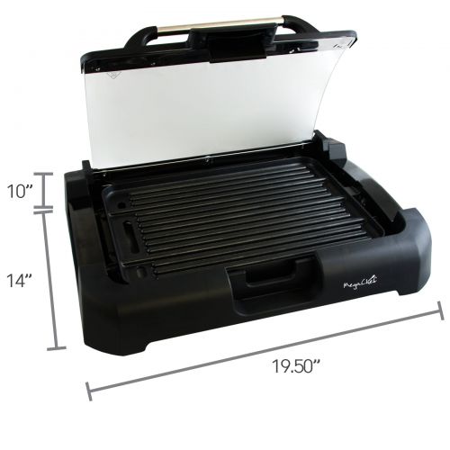  MEGACHEF Megachef Reversible Indoor Grill and Griddle with Removable Glass Lid