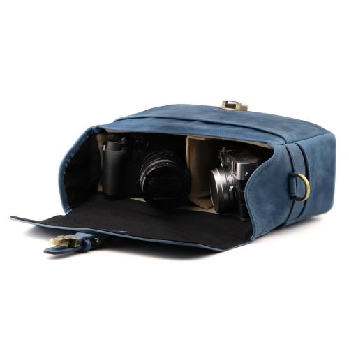  MegaGear Torres Genuine Leather Camera Messenger Bag for Mirrorless, Instant and DSLR Cameras