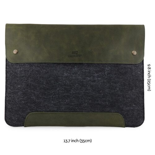  MegaGear Genuine Leather and Fleece Sleeve for 13.3