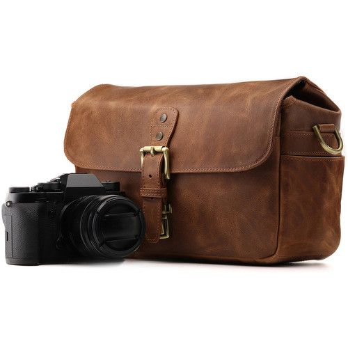  MegaGear Leather Camera Messenger Bag (Brown)