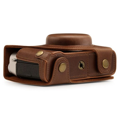  MegaGear Ever Ready Top Grain Leather Camera Case for FUJIFILM X100V (Brown)