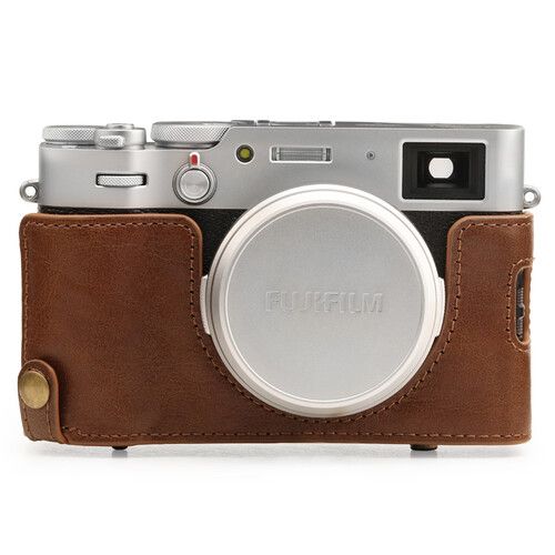  MegaGear Ever Ready Top Grain Leather Camera Case for FUJIFILM X100V (Brown)