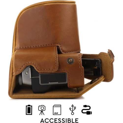  MegaGear Ever Ready Leather Camera Case Compatible with Fujifilm X-A7