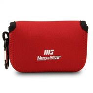 MegaGear Ultra Light Neoprene Camera Case, Bag with Carabiner for Fujifilm X70 Digital Camera (Red),MG715