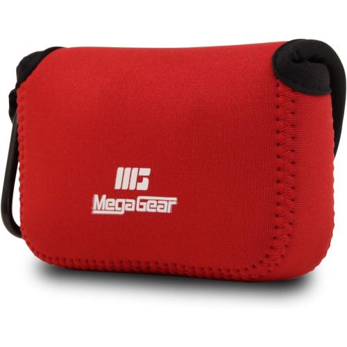  MegaGear Ultra Light Neoprene Camera Case, Bag with Carabiner for Fujifilm X70 Digital Camera (Red),MG715