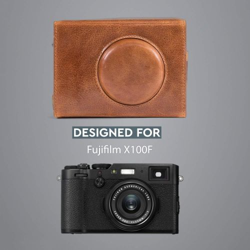  MegaGear Ever Ready Genuine Leather Camera Case Compatible with Fujifilm X100F