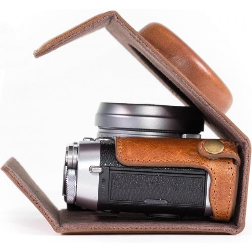 MegaGear Ever Ready Genuine Leather Camera Case Compatible with Fujifilm X100F