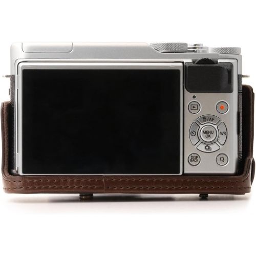  MegaGear Ever Ready Leather Camera Case and Strap Compatible with Fujifilm X-A10