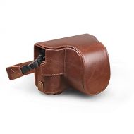 MegaGear Ever Ready Genuine Leather Camera Case Compatible with Fujifilm X Series X-E4 (XF 27mm f/2.8 R WR)