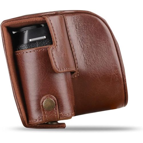  MegaGear Ever Ready Genuine Leather Camera Case Compatible with Fujifilm X Series X-E4 (XF 27mm f/2.8 R WR)