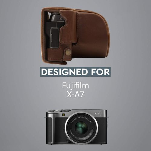  MegaGear Ever Ready Leather Camera Case Compatible with Fujifilm X-A7