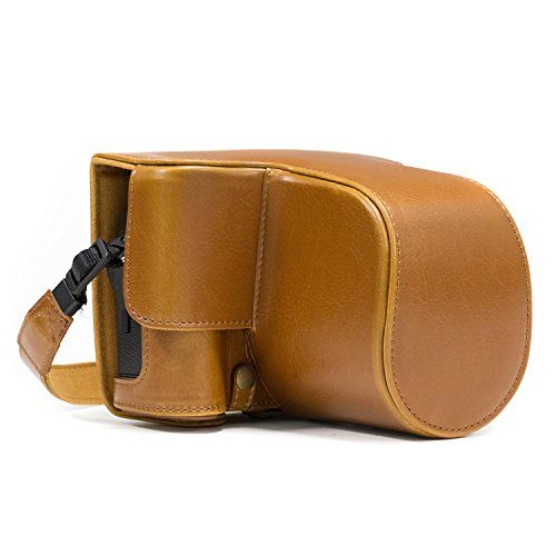  MegaGear Ever Ready Leather Camera Case and Strap Compatible with Fujifilm X-T2