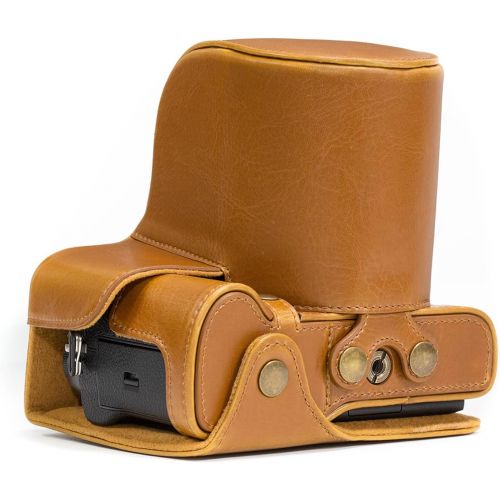  MegaGear Ever Ready Leather Camera Case and Strap Compatible with Fujifilm X-T2