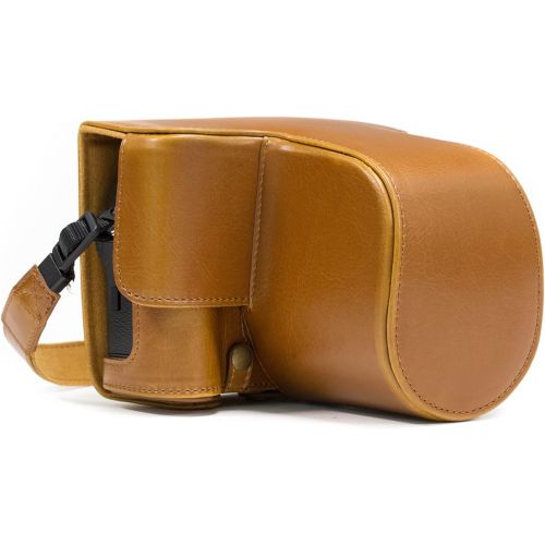  MegaGear Ever Ready Leather Camera Case and Strap Compatible with Fujifilm X-T2