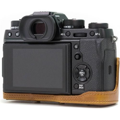  MegaGear Ever Ready Leather Camera Case and Strap Compatible with Fujifilm X-T2