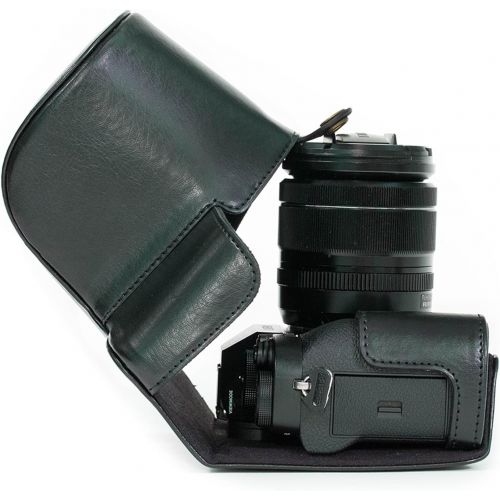  MegaGear Ever Ready Leather Camera Case and Strap Compatible with Fujifilm X-T2