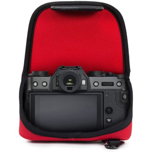  MegaGear MG583 Ultra Light Neoprene Camera Case compatible with Fujifilm X-T30, X-T20, X-T10 (16-50mm/18-55mm Lenses), X Series X10, X20 - Red
