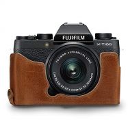 MegaGear Ever Ready Genuine Leather Camera Half Case and Strap Compatible with Fujifilm X-T100