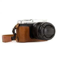 MegaGear MG1343 Ever Ready Genuine Leather Camera Half Case & Strap Fujifilm X-E3 with Battery Access, Light Brown