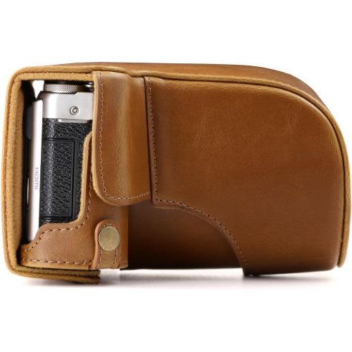  MegaGear Ever Ready Leather Camera Case and Strap Compatible with Fujifilm X-A5, X-A3, X-A2, X-A1, X-M1