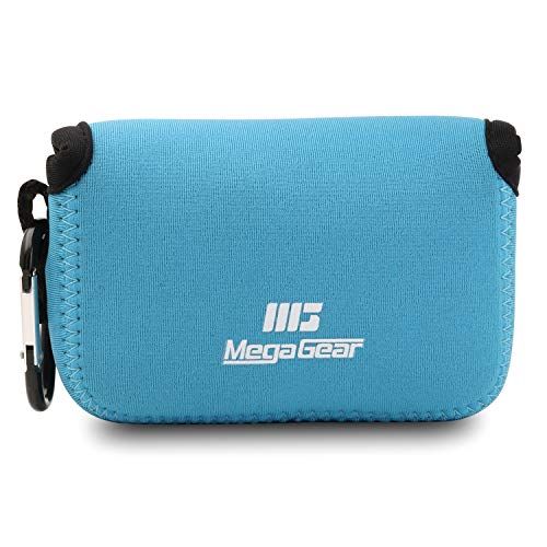  MegaGear Ultra Light Neoprene Camera Case, Bag with Carabiner for Fujifilm X70 Digital Camera (Blue) (MG712)