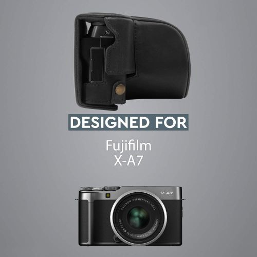  MegaGear Ever Ready Leather Camera Case Compatible with Fujifilm X-A7