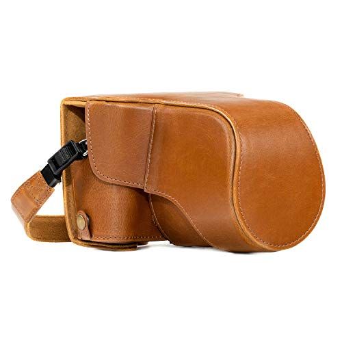  MegaGear Ever Ready Leather Camera Case and Strap Compatible with Fujifilm X-T30, X-T20, X-T10 (16-50mm / 18-55mm Lenses)