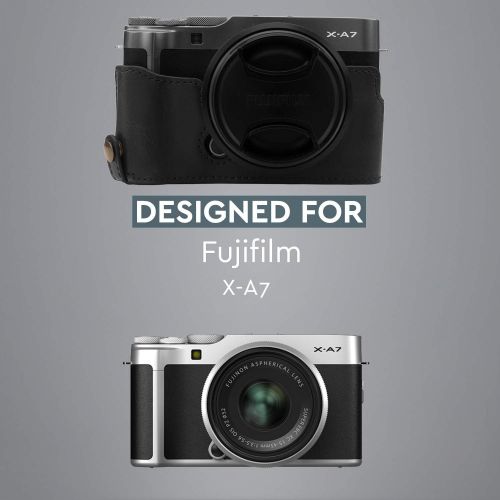  MegaGear Ever Ready Leather Camera Half Case Compatible with Fujifilm X-A7