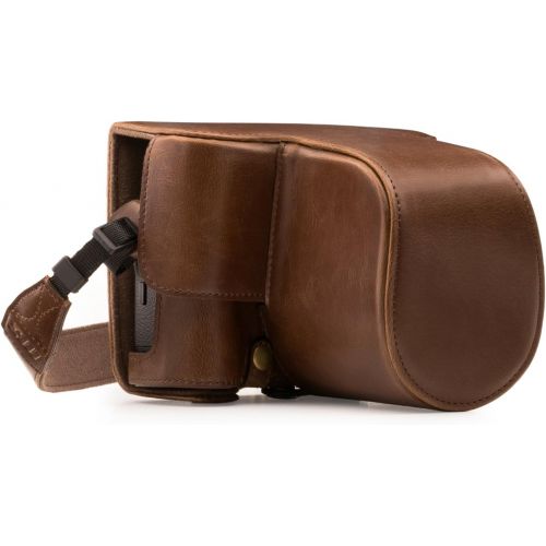  MegaGear Ever Ready Leather Camera Case and Strap Compatible with Fujifilm X-T2