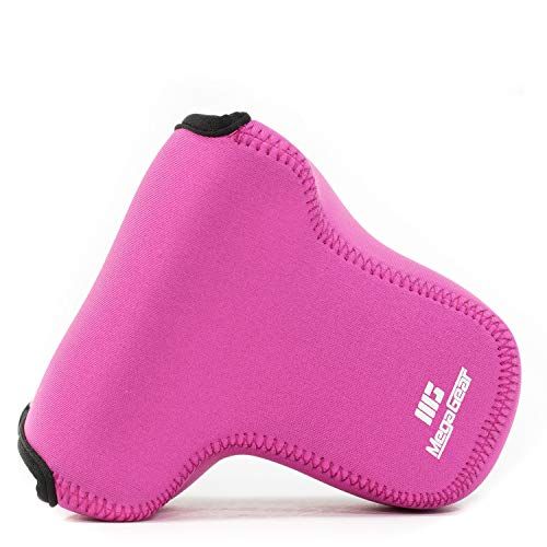  MegaGear MG582 Ultra Light Neoprene Camera Case compatible with Fujifilm X-T30, X-T20, X-T10 (16-50mm/18-55mm Lenses), X Series X10, X20 - Hot Pink