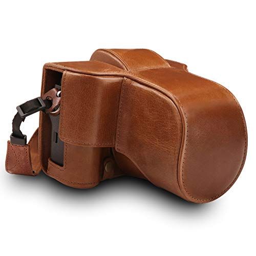  MegaGear Ever Ready Genuine Leather Camera Case Compatible with Fujifilm X-T3 (XF23mm - XF56mm & 18-55mm Lens)